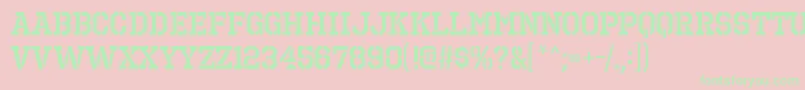 OctinprisonsbRegular Font – Green Fonts on Pink Background