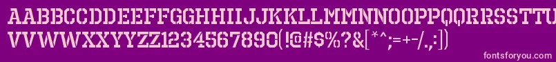 OctinprisonsbRegular Font – Pink Fonts on Purple Background