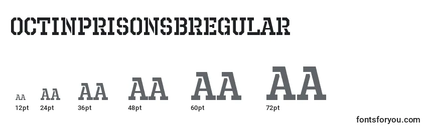 sizes of octinprisonsbregular font, octinprisonsbregular sizes