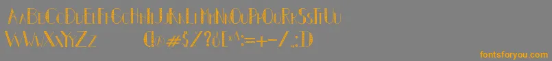 AutumnLeaves Font – Orange Fonts on Gray Background