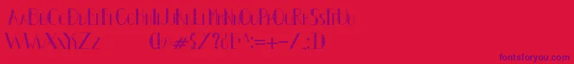 Шрифт AutumnLeaves – фиолетовые шрифты на красном фоне