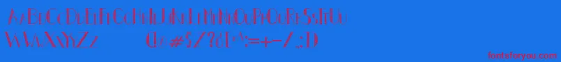 AutumnLeaves Font – Red Fonts on Blue Background