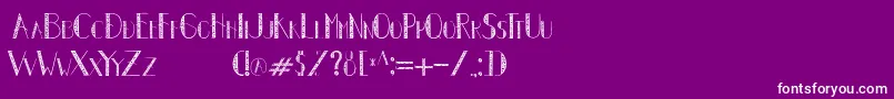 AutumnLeaves Font – White Fonts on Purple Background