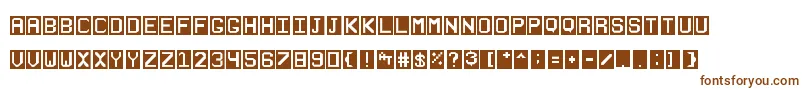 Stencilie-fontti – ruskeat fontit valkoisella taustalla