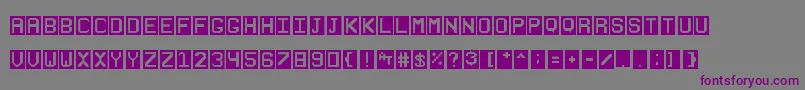 Stencilie-fontti – violetit fontit harmaalla taustalla