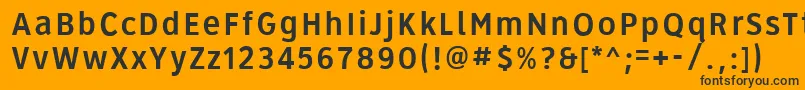 Roadgeek2005Series3b Font – Black Fonts on Orange Background