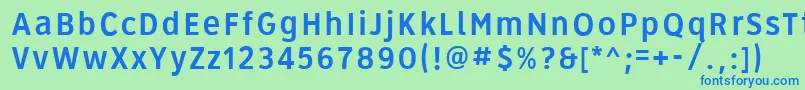 Roadgeek2005Series3b Font – Blue Fonts on Green Background