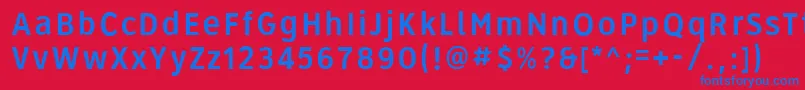 Roadgeek2005Series3b Font – Blue Fonts on Red Background