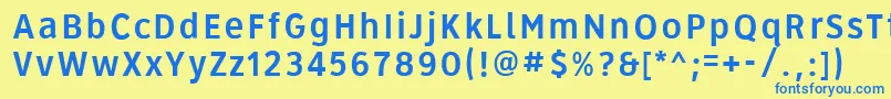 Roadgeek2005Series3b Font – Blue Fonts on Yellow Background