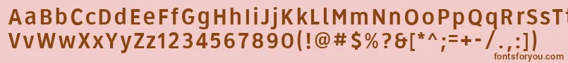 Roadgeek2005Series3b Font – Brown Fonts on Pink Background