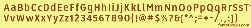 Roadgeek2005Series3b Font – Brown Fonts on Yellow Background