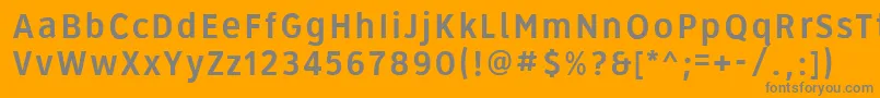 フォントRoadgeek2005Series3b – オレンジの背景に灰色の文字