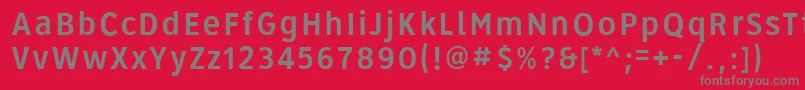 Roadgeek2005Series3b Font – Gray Fonts on Red Background