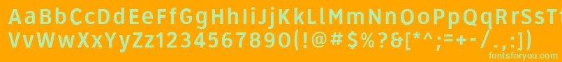 Roadgeek2005Series3b Font – Green Fonts on Orange Background