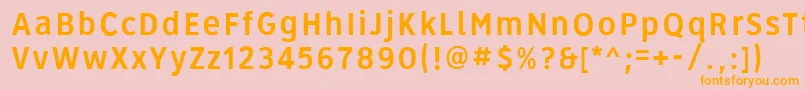 Roadgeek2005Series3b Font – Orange Fonts on Pink Background