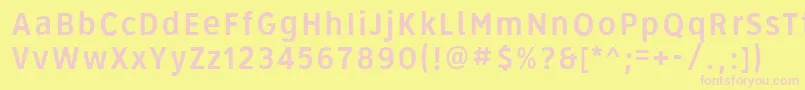 Roadgeek2005Series3b Font – Pink Fonts on Yellow Background