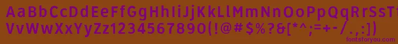Więcej informacji o czcionce Roadgeek2005Series3b Czcionka Roadgeek2005Series3b – fioletowe czcionki na brązowym tle