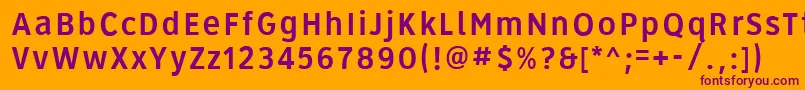 Roadgeek2005Series3b Font – Purple Fonts on Orange Background