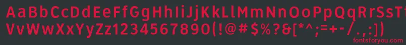 Roadgeek2005Series3b Font – Red Fonts on Black Background