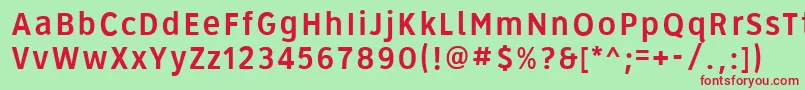 Roadgeek2005Series3b Font – Red Fonts on Green Background