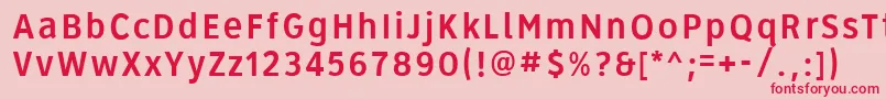 Roadgeek2005Series3b Font – Red Fonts on Pink Background