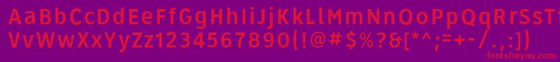 Roadgeek2005Series3b Font – Red Fonts on Purple Background
