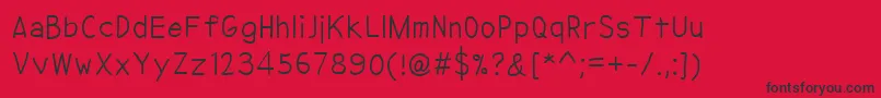 NipcenSPrintUnicode Font – Black Fonts on Red Background