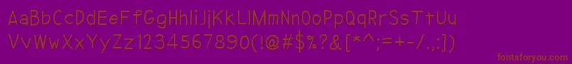 NipcenSPrintUnicode Font – Brown Fonts on Purple Background