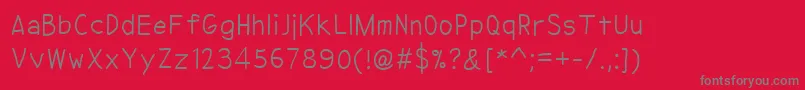 フォントNipcenSPrintUnicode – 赤い背景に灰色の文字