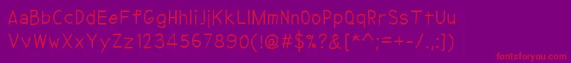 NipcenSPrintUnicode Font – Red Fonts on Purple Background