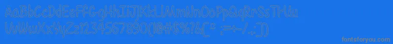 ColorTimeOtf Font – Gray Fonts on Blue Background