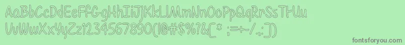 ColorTimeOtf Font – Gray Fonts on Green Background