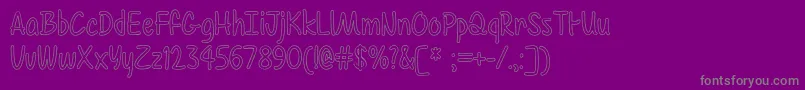 ColorTimeOtf Font – Gray Fonts on Purple Background