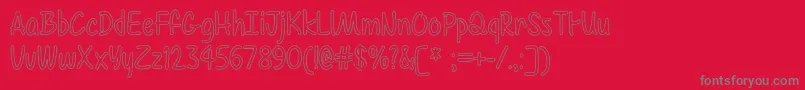 ColorTimeOtf Font – Gray Fonts on Red Background