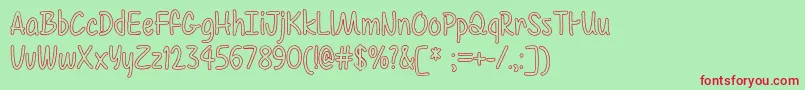 ColorTimeOtf Font – Red Fonts on Green Background