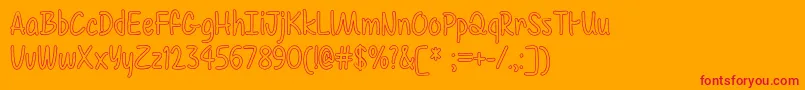 ColorTimeOtf Font – Red Fonts on Orange Background