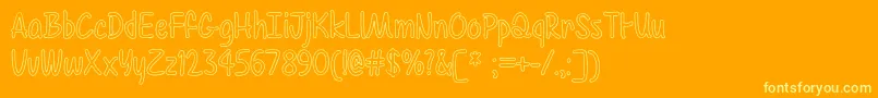 ColorTimeOtf Font – Yellow Fonts on Orange Background