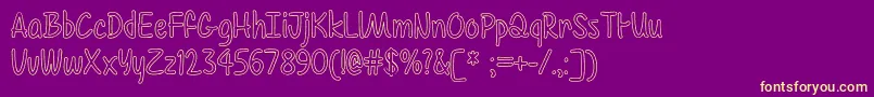 ColorTimeOtf Font – Yellow Fonts on Purple Background