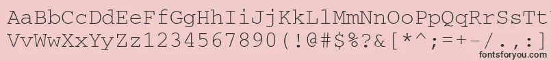 Couriermacctt Font – Black Fonts on Pink Background