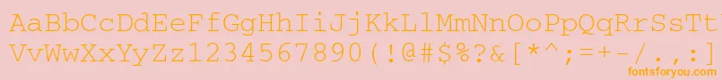 Couriermacctt Font – Orange Fonts on Pink Background