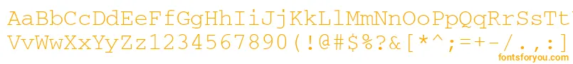 Couriermacctt Font – Orange Fonts on White Background