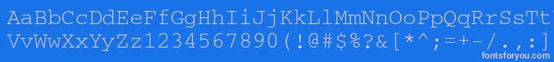 Couriermacctt Font – Pink Fonts on Blue Background