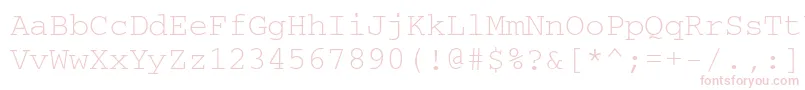 Couriermacctt Font – Pink Fonts on White Background