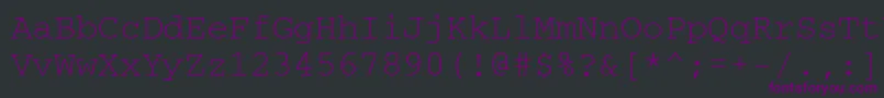 Шрифт Couriermacctt – фиолетовые шрифты на чёрном фоне