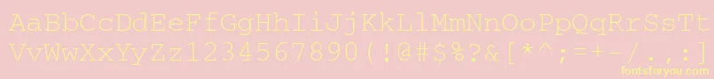 Couriermacctt Font – Yellow Fonts on Pink Background