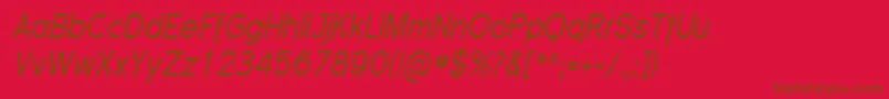 Florsn12-Schriftart – Braune Schriften auf rotem Hintergrund