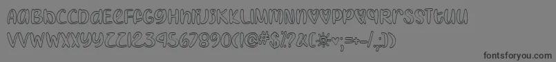 IHeartColoringTtf Font – Black Fonts on Gray Background