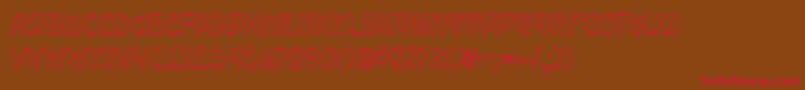 IHeartColoringTtf Font – Red Fonts on Brown Background