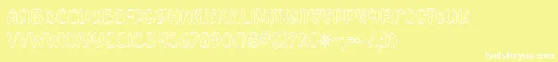 IHeartColoringTtf Font – White Fonts on Yellow Background