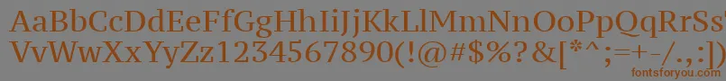 Ptz55f Font – Brown Fonts on Gray Background